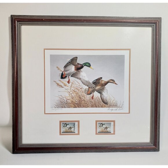 Maynard Reece 'Autumn Wings' Limited Edition Signed Print with 2 Stamps– Framed - Picture 1 of 10
